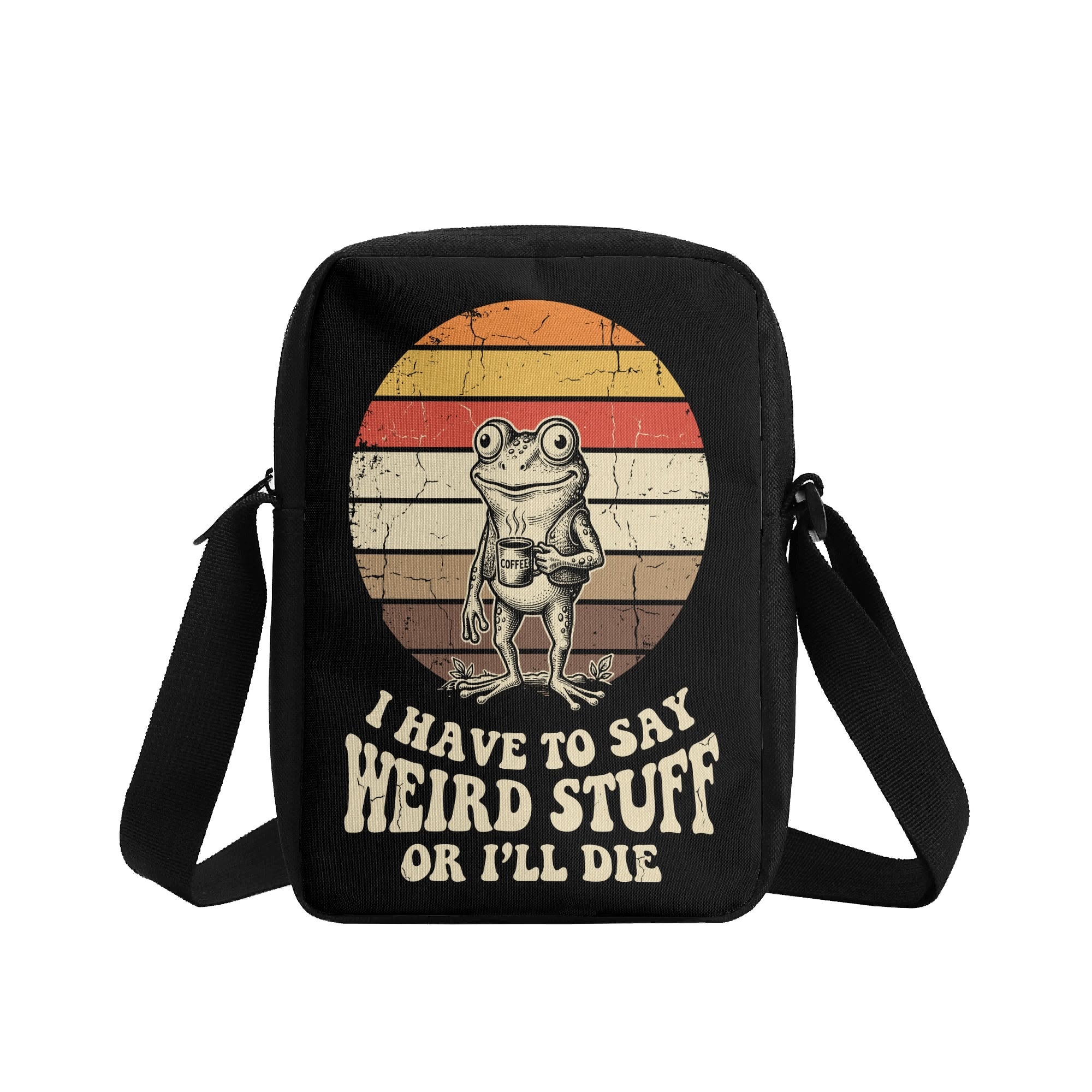 I Have To Say Weird Stuff, Retro Frog Cross-Body Bag Cross Body Bag animal Printed Offshore Retro