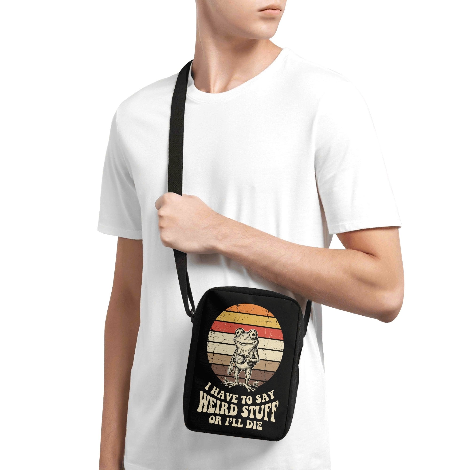 I Have To Say Weird Stuff, Retro Frog Cross-Body Bag Cross Body Bag animal Printed Offshore Retro