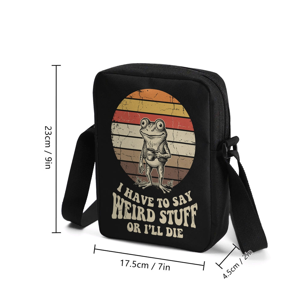 I Have To Say Weird Stuff, Retro Frog Cross-Body Bag Cross Body Bag animal Printed Offshore Retro
