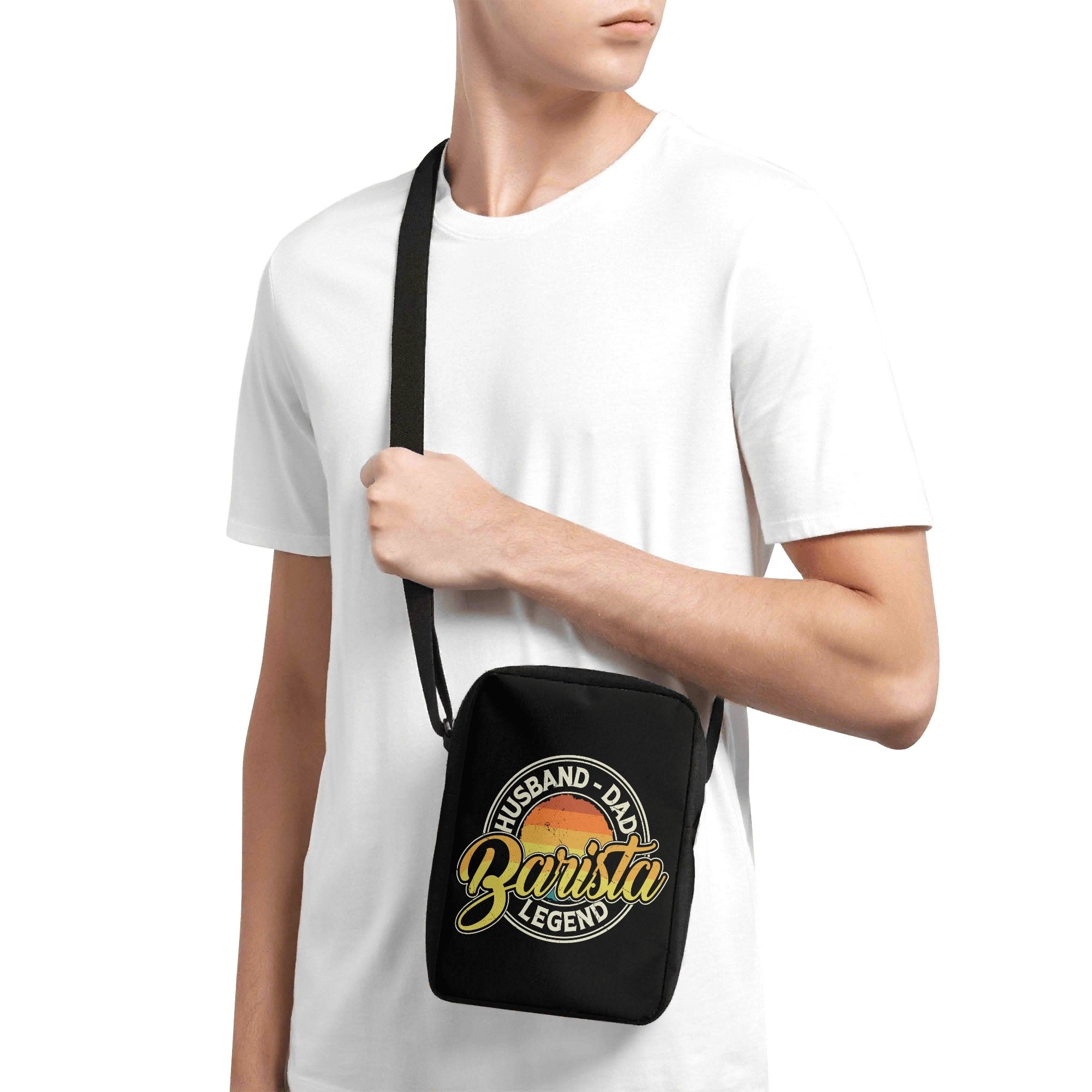 Husband Dad Barista Legend Cross-Body Bag Cross Body Bag Coffee Dad Printed Offshore