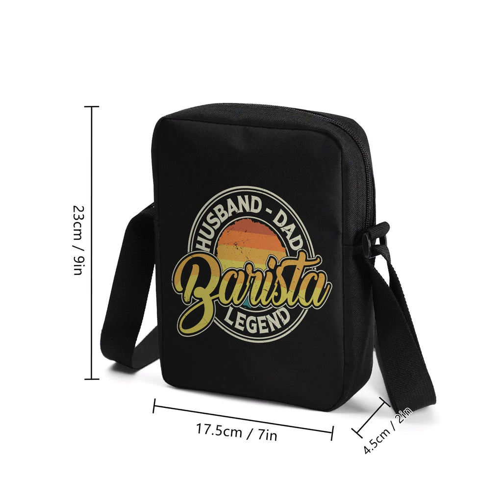 Husband Dad Barista Legend Cross-Body Bag Cross Body Bag Coffee Dad Printed Offshore