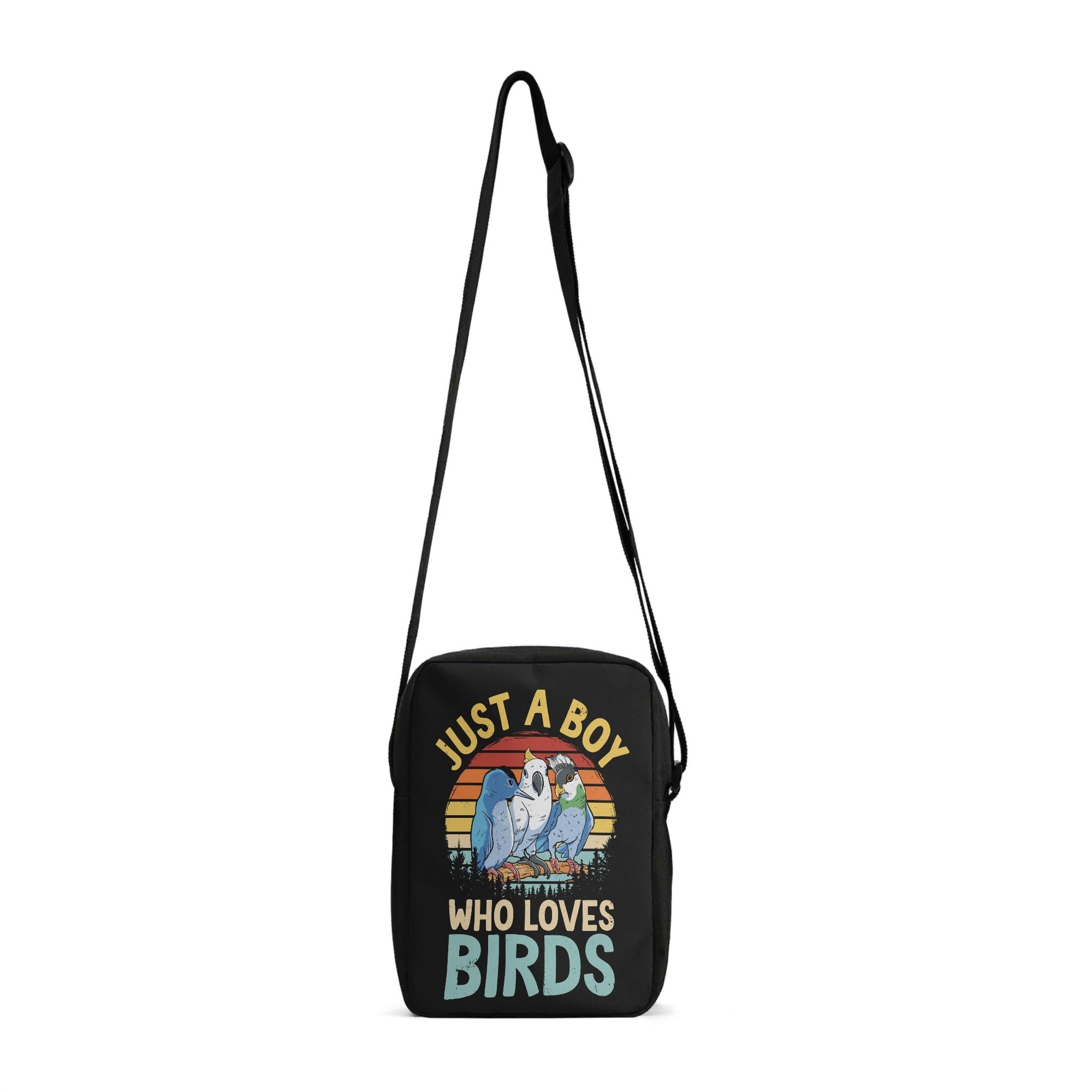 Just A Boy Who Loves Birds Cross-Body Bag Default Title Cross Body Bag animal Birds Printed Offshore