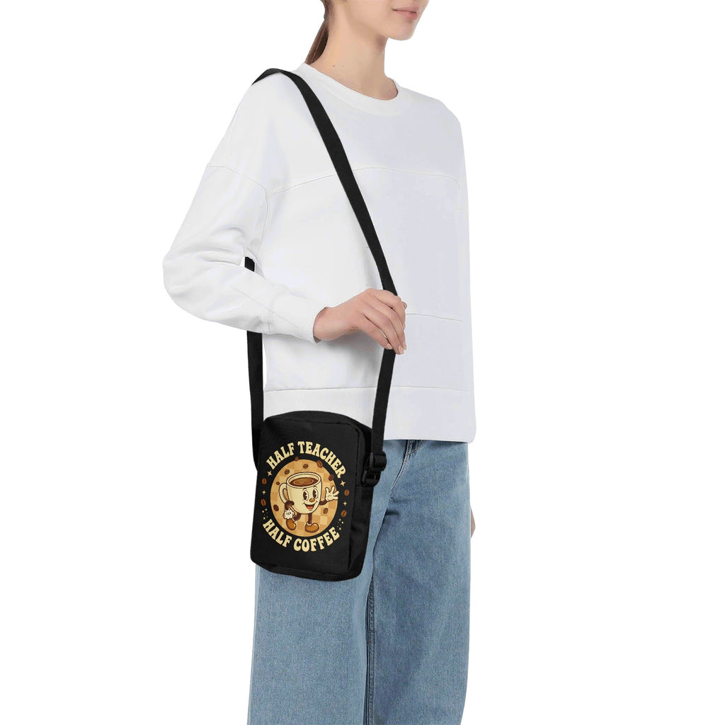 Half Teacher Half Coffee Cross-Body Bag Cross Body Bag Coffee Printed Offshore Teaching