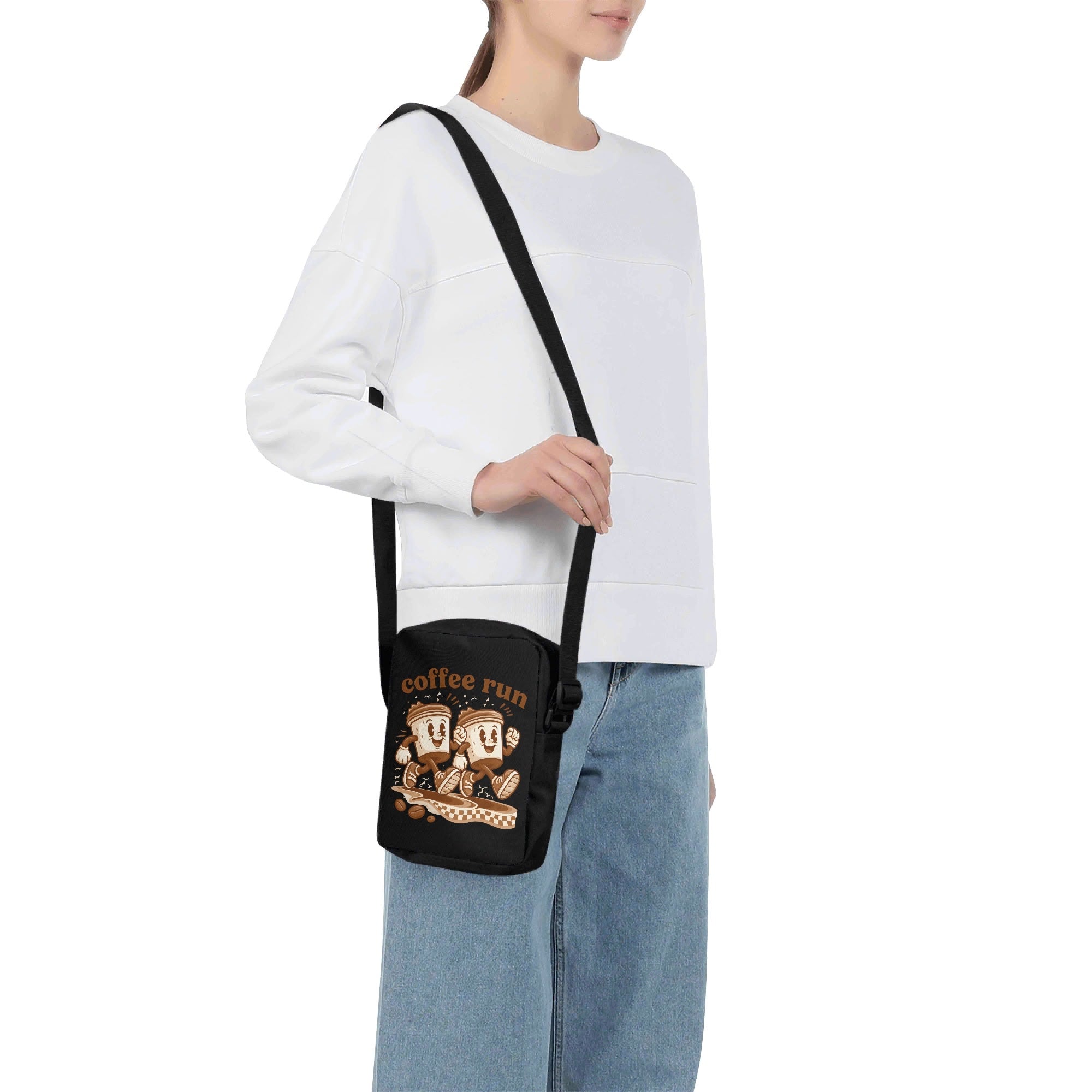 Coffee Run Cross-Body Bag Cross Body Bag Coffee Printed Offshore