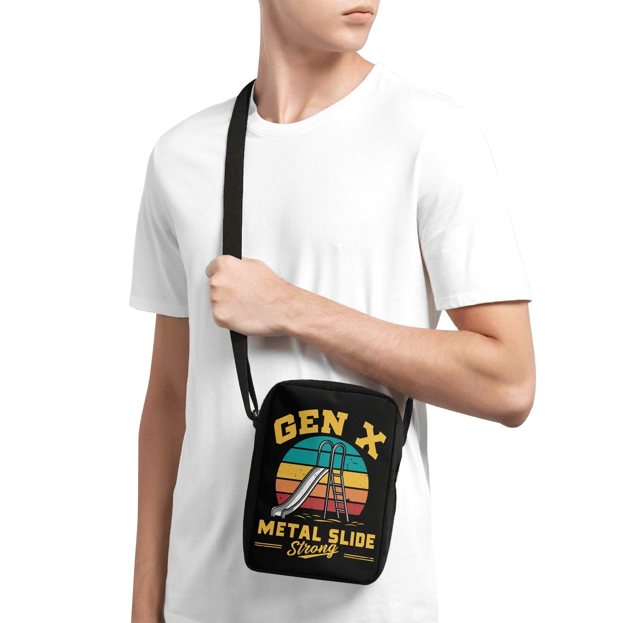 Gen X Metal Slide Strong Cross-Body Bag Cross Body Bag Printed Offshore