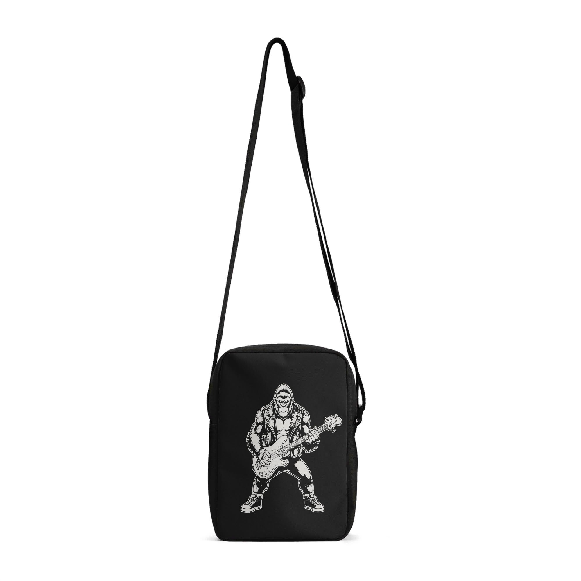Guitar Playing Gorilla Cross-Body Bag Default Title Cross Body Bag animal Music Printed Offshore