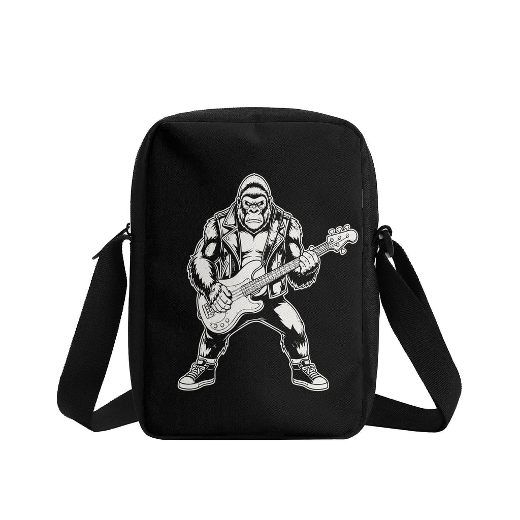 Guitar Playing Gorilla Cross-Body Bag Cross Body Bag animal Music Printed Offshore