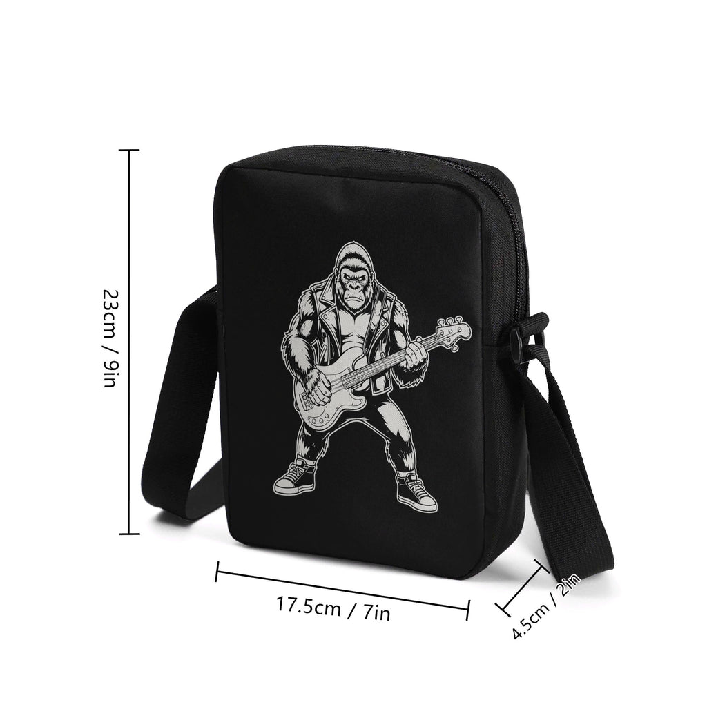 Guitar Playing Gorilla Cross-Body Bag Cross Body Bag animal Music Printed Offshore