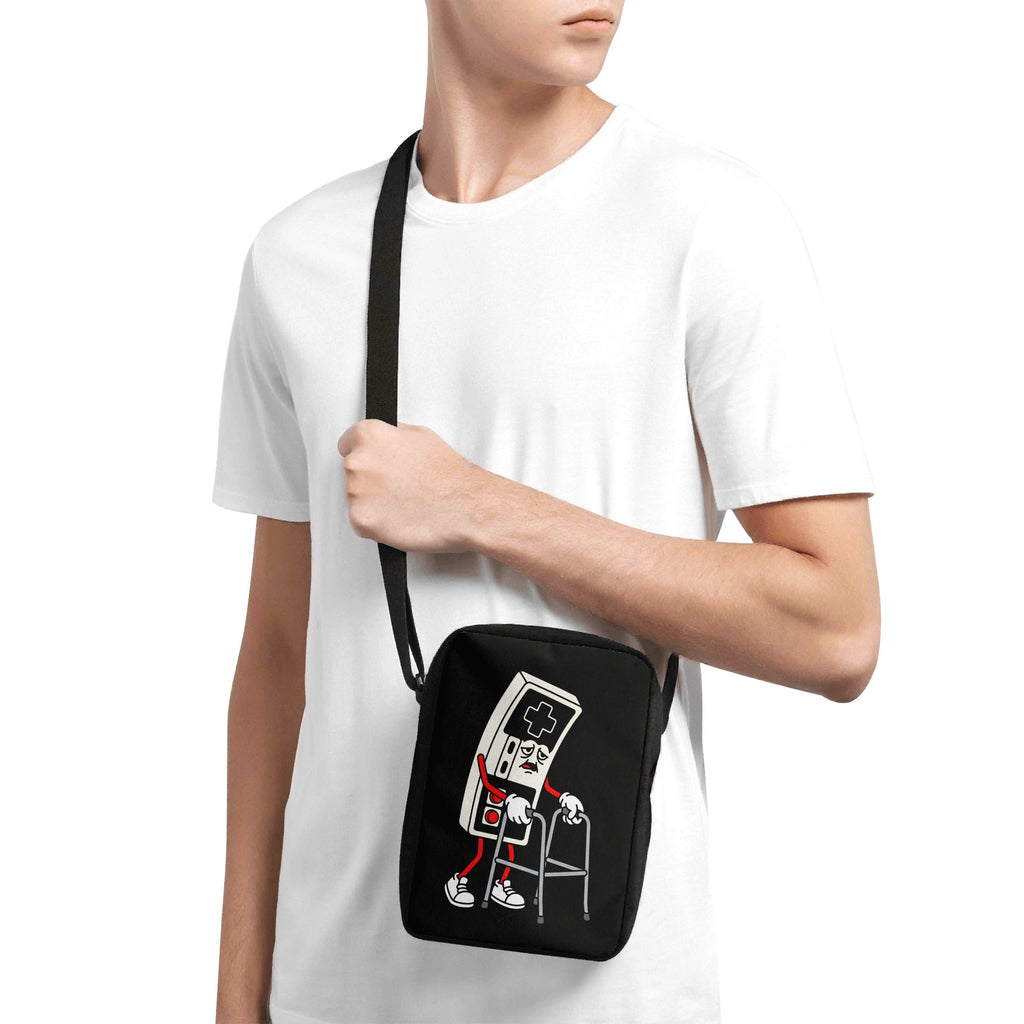 Retro Gamer, Walking Frame Cross-Body Bag Cross Body Bag Games Printed Offshore
