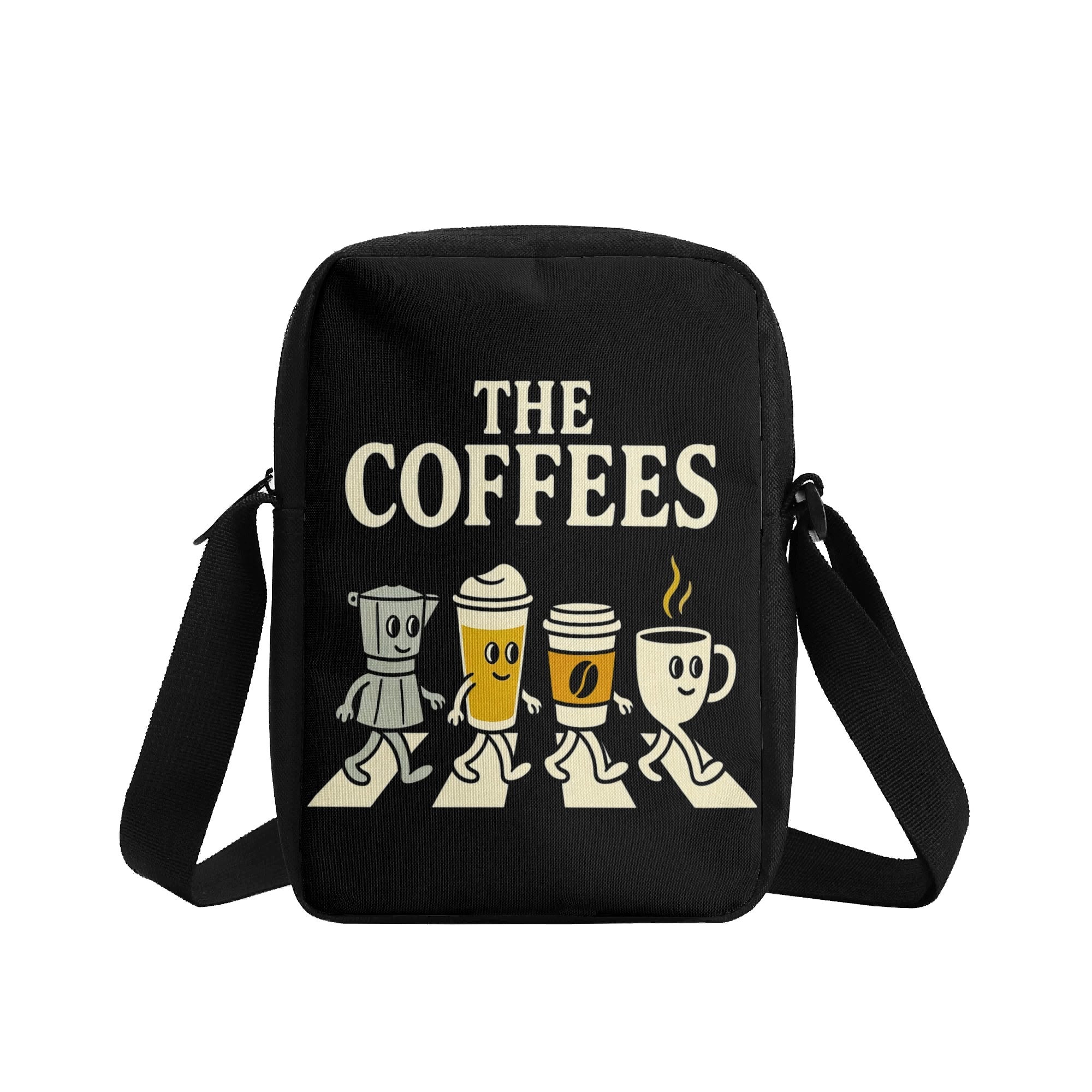 The Coffees, Zebra Crossing Cross-Body Bag Cross Body Bag Coffee Music Printed Offshore