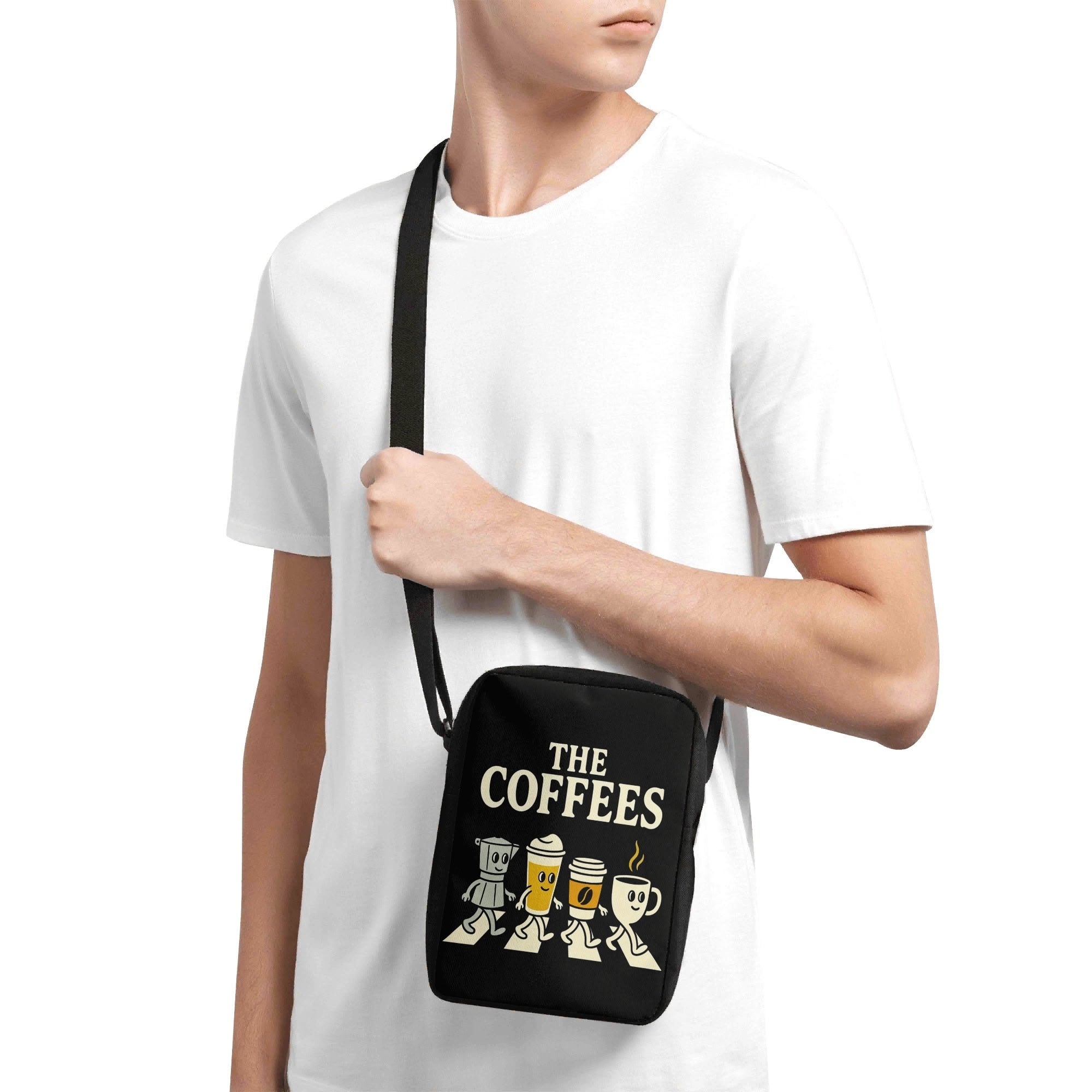 The Coffees, Zebra Crossing Cross-Body Bag Cross Body Bag Coffee Music Printed Offshore