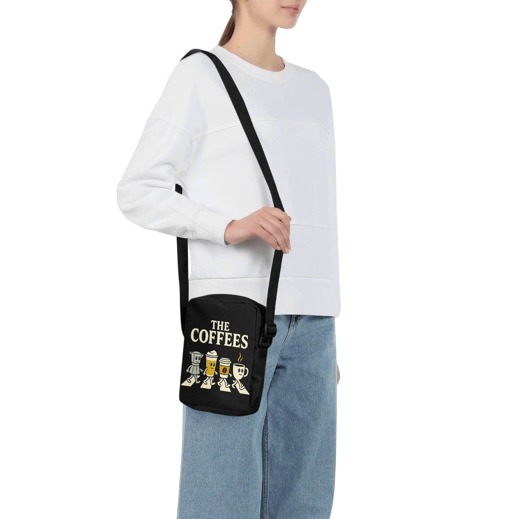 The Coffees, Zebra Crossing Cross-Body Bag Cross Body Bag Coffee Music Printed Offshore