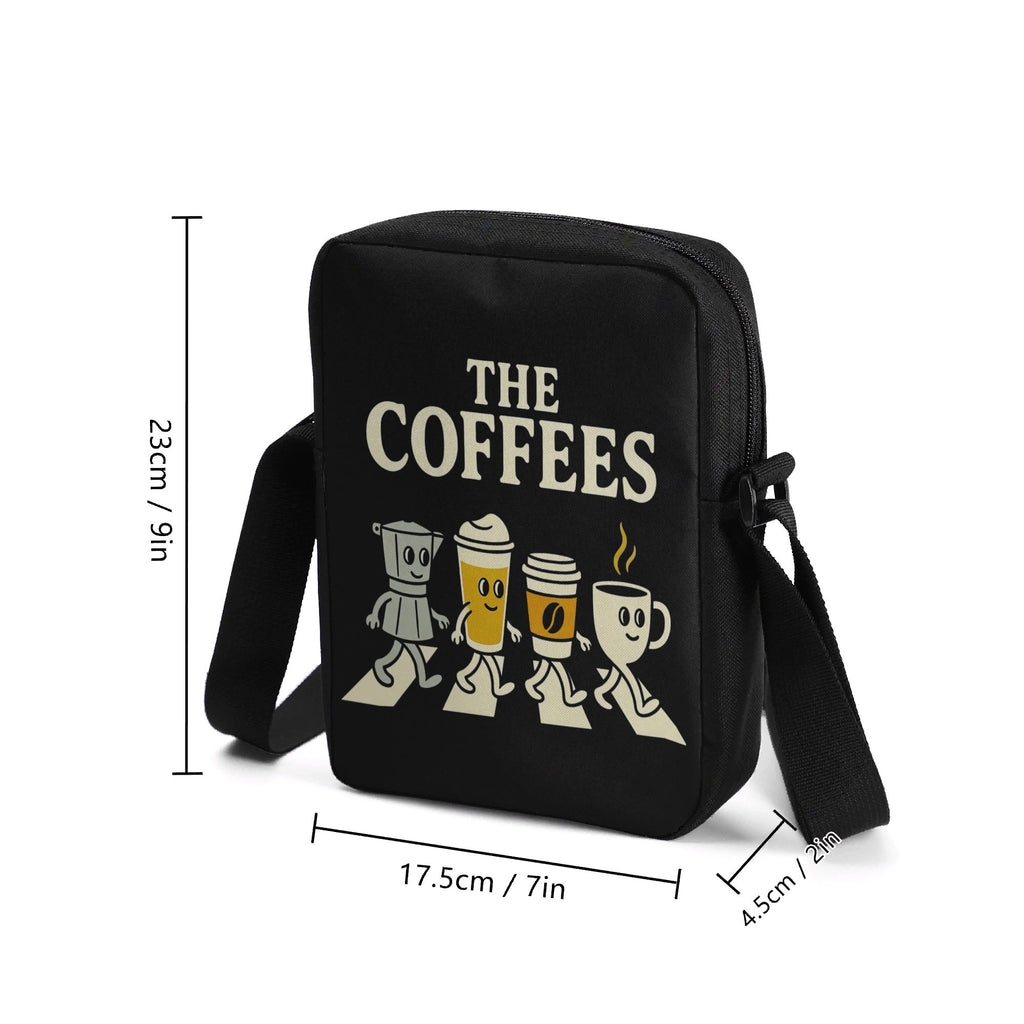 The Coffees, Zebra Crossing Cross-Body Bag Cross Body Bag Coffee Music Printed Offshore
