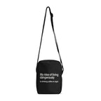 My Idea Of Living Dangerously Is Drinking Coffee At Night Cross-Body Bag Default Title Cross Body Bag Coffee Printed Offshore