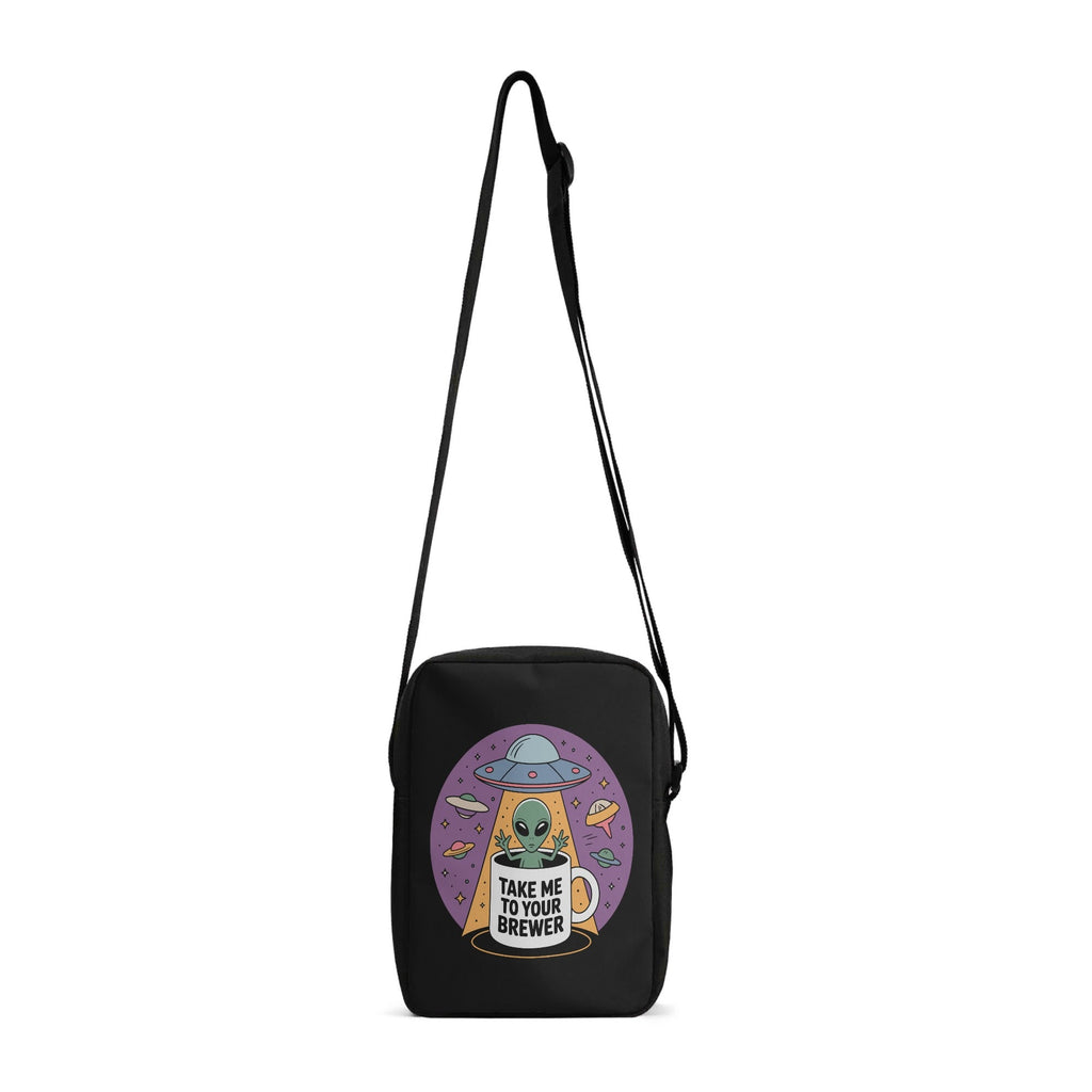 Alien, Coffee, UFO, Take Me To Your Brewer Cross-Body Bag Default Title Cross Body Bag Coffee Printed Offshore Sci Fi