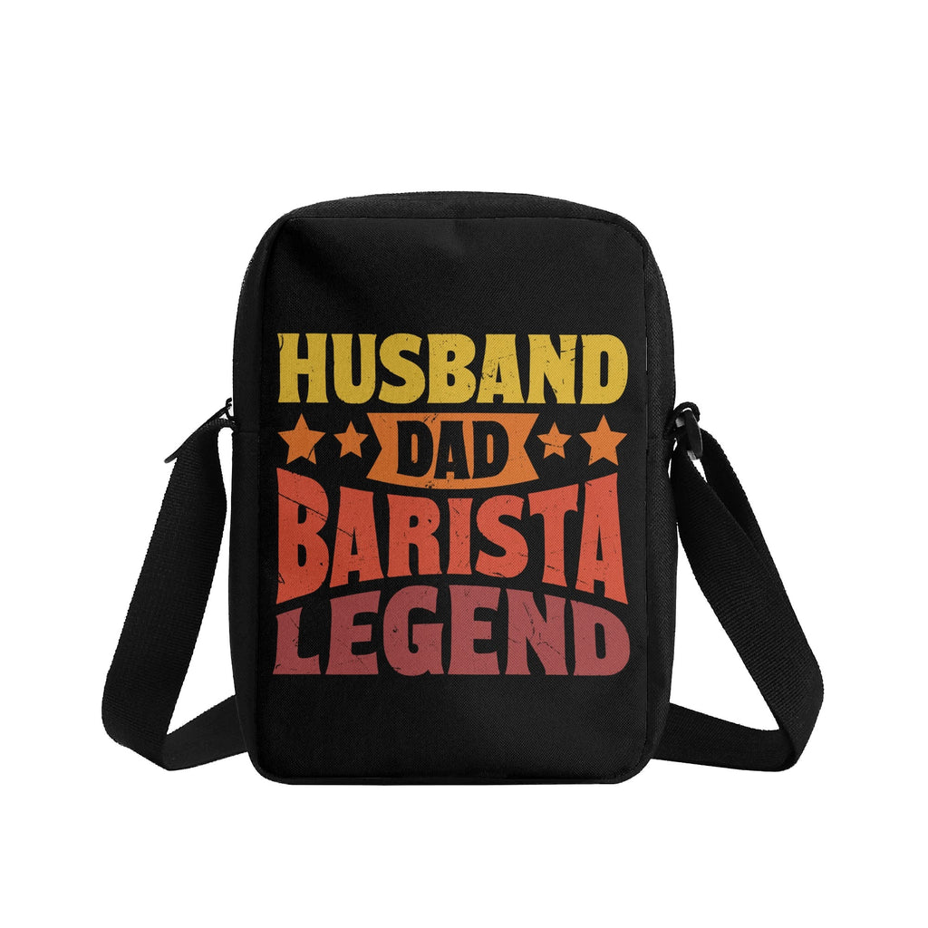 Husband Dad Barista Legend Cross-Body Bag Cross Body Bag Coffee Dad Printed Offshore