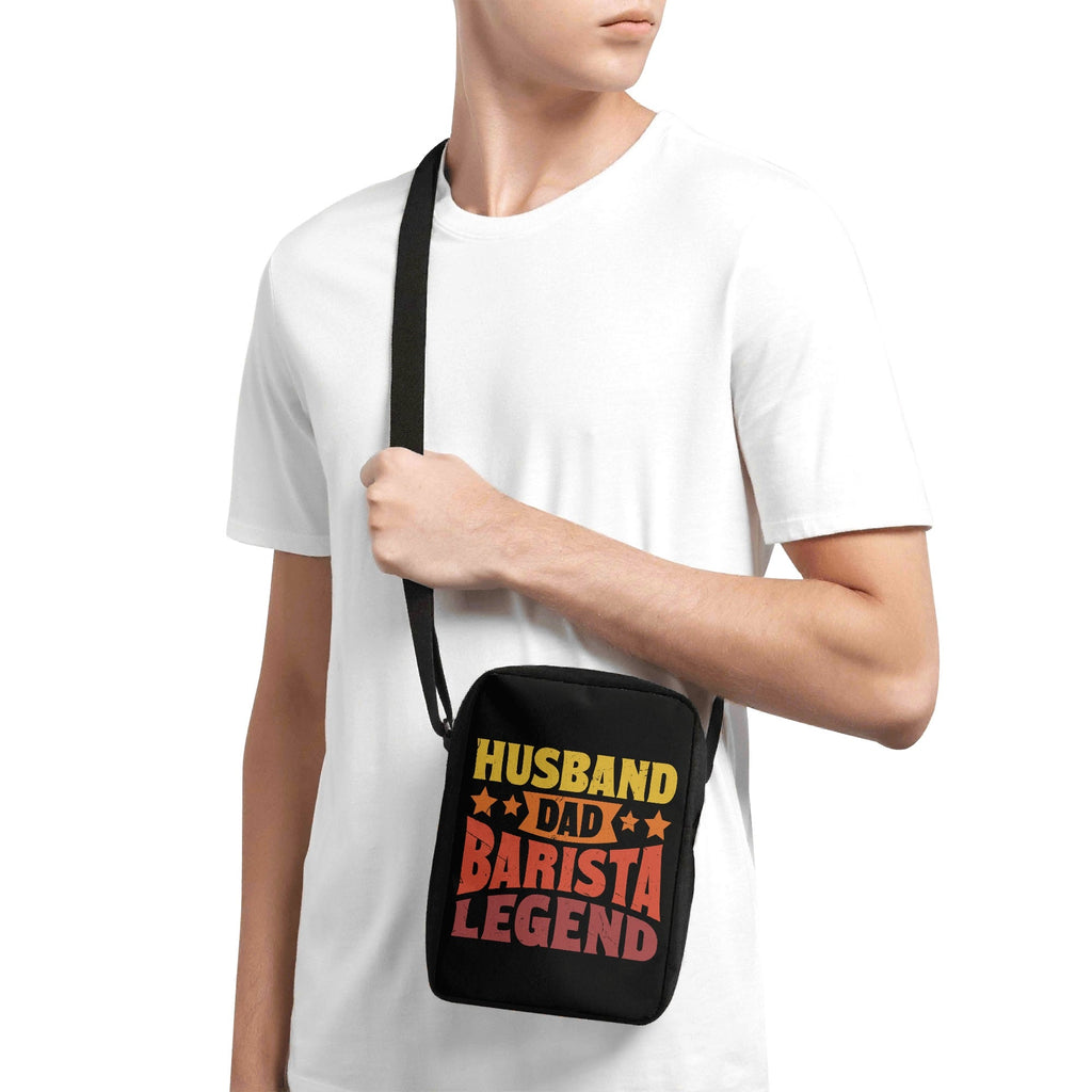 Husband Dad Barista Legend Cross-Body Bag Cross Body Bag Coffee Dad Printed Offshore