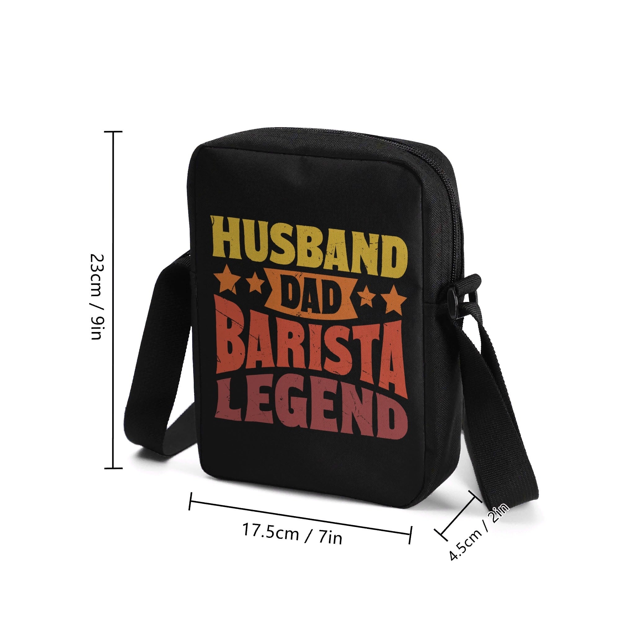 Husband Dad Barista Legend Cross-Body Bag Cross Body Bag Coffee Dad Printed Offshore