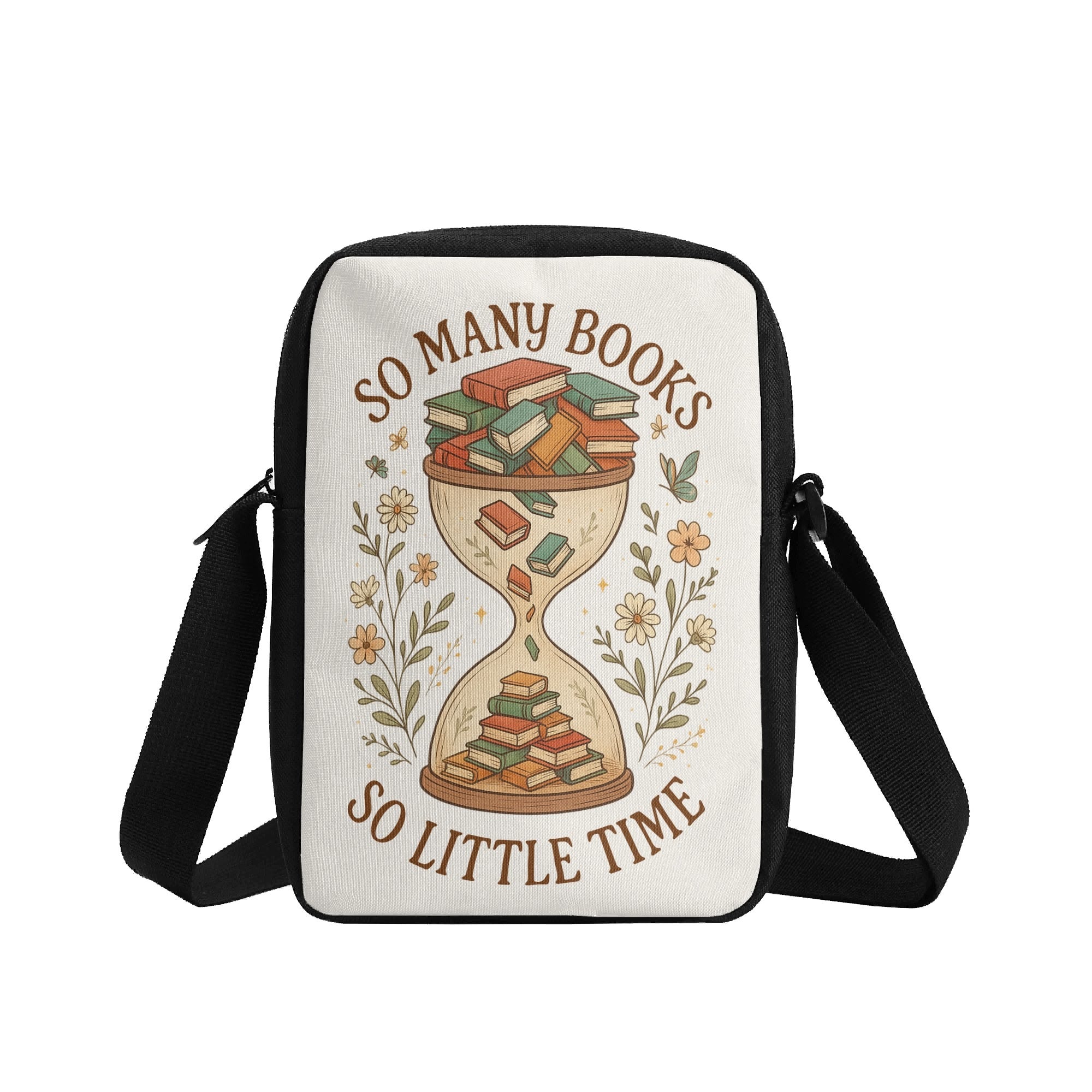 So Many Books So Little Time, Hourglass Cross-Body Bag Cross Body Bag Printed Offshore Reading