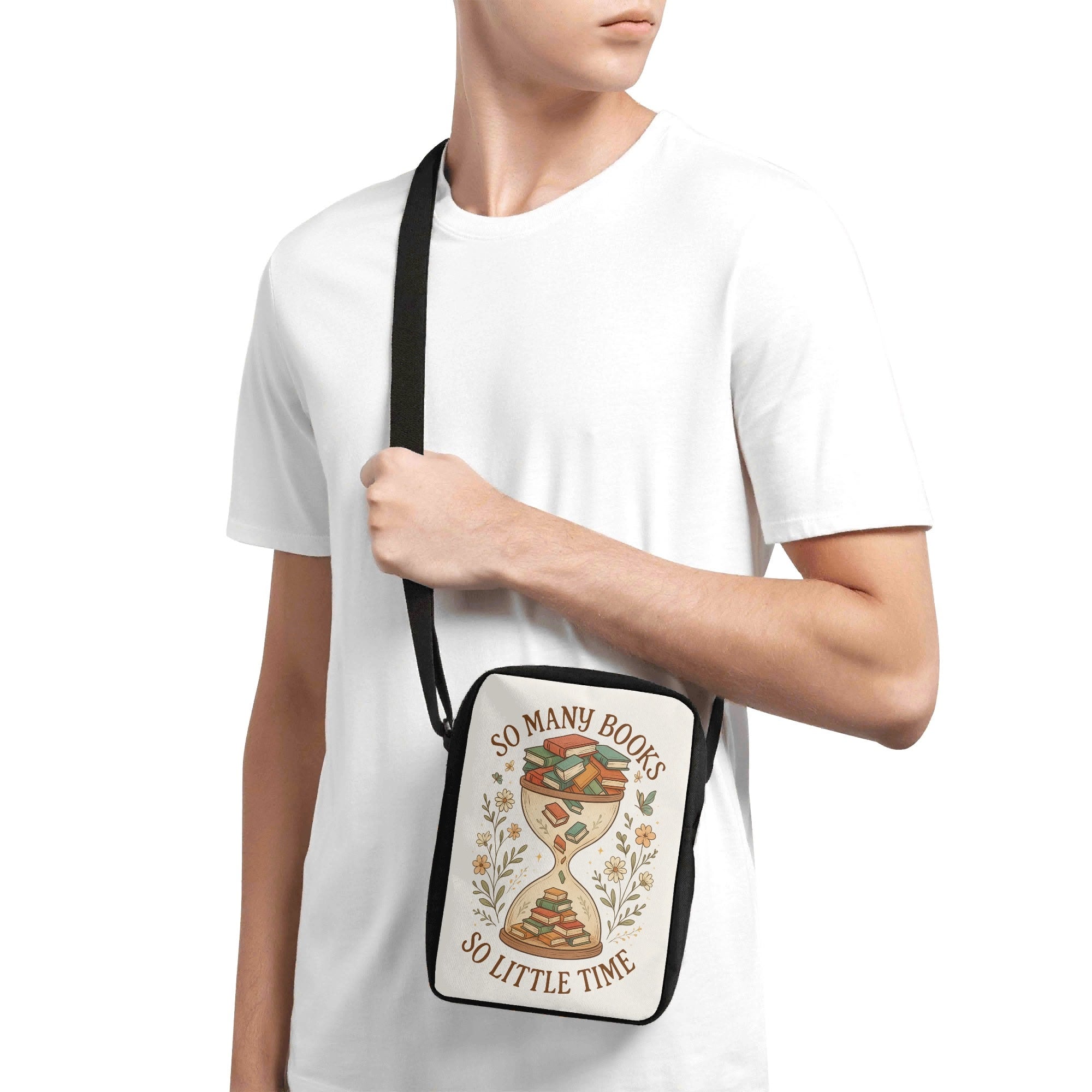 So Many Books So Little Time, Hourglass Cross-Body Bag Cross Body Bag Printed Offshore Reading