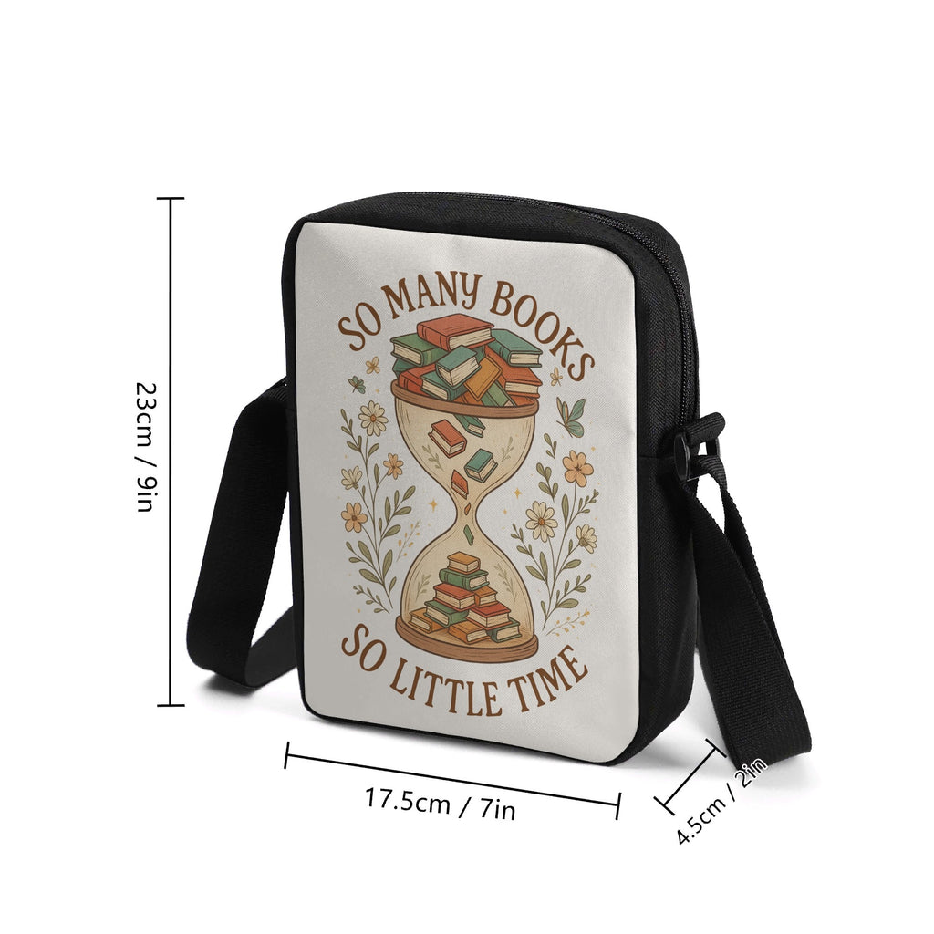 So Many Books So Little Time, Hourglass Cross-Body Bag Cross Body Bag Printed Offshore Reading