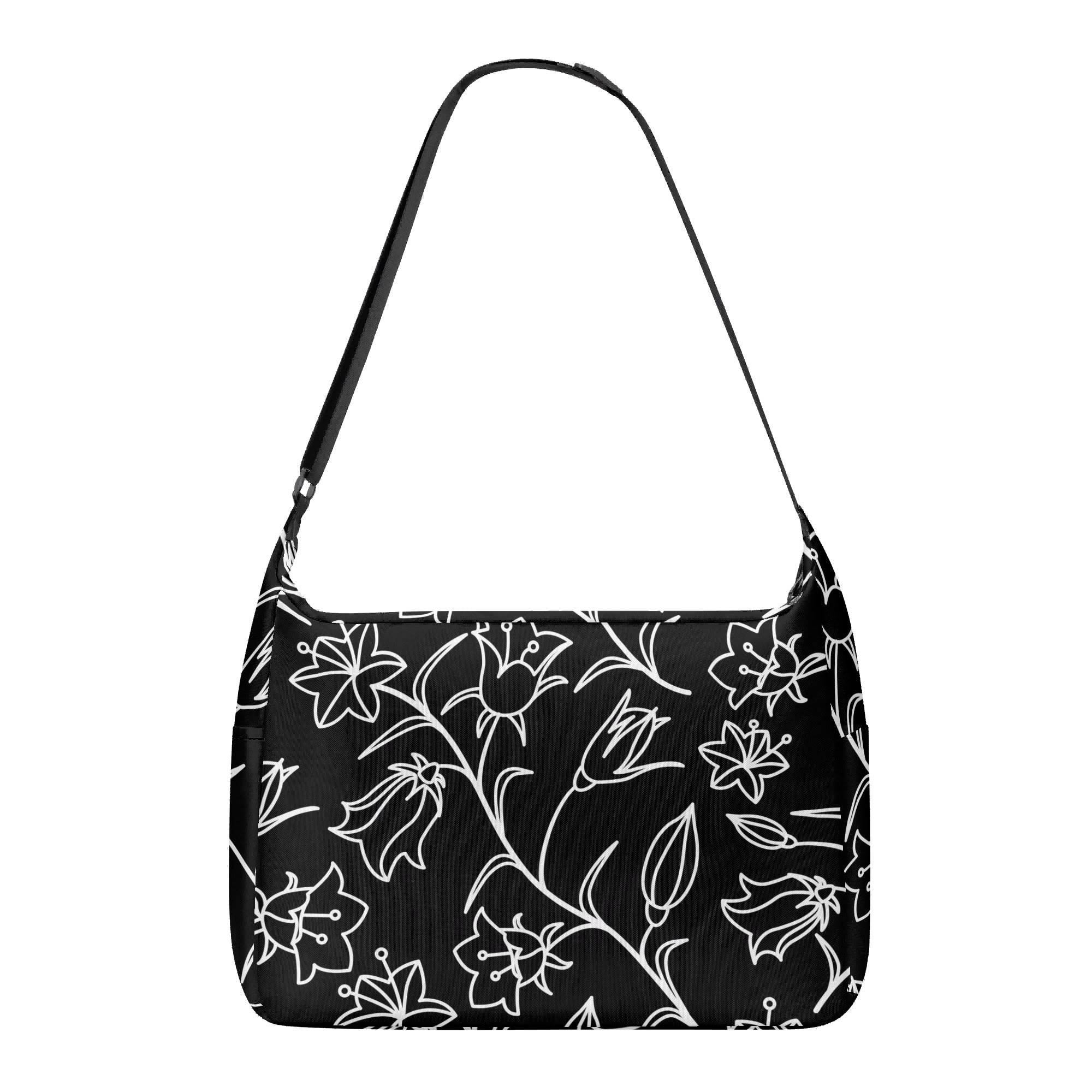 Black And White Floral Laptop Messenger & Shoulder Bag Laptop Messenger Shoulder Bag Printed Offshore