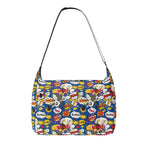 Blue Comic Book Laptop Messenger & Shoulder Bag Default Title Laptop Messenger Shoulder Bag Comic Printed Offshore
