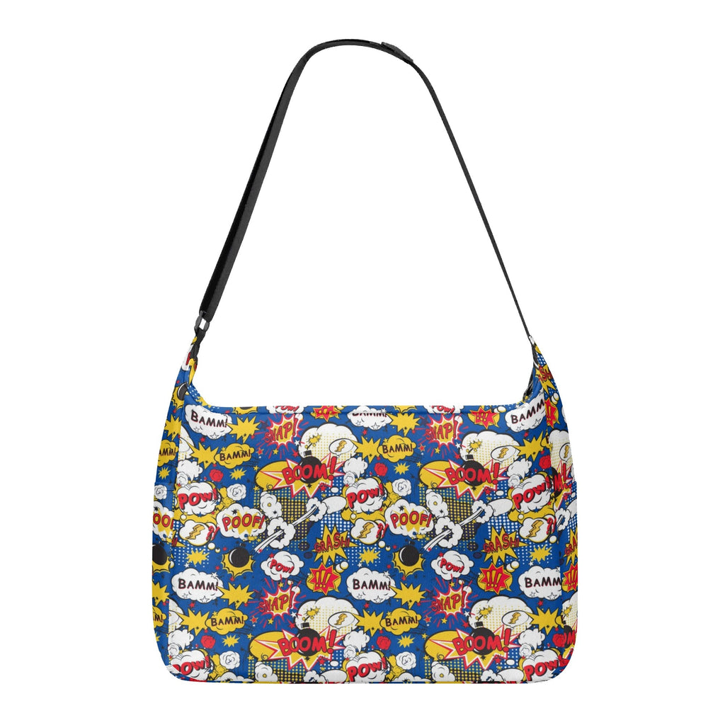 Blue Comic Book Laptop Messenger & Shoulder Bag Laptop Messenger Shoulder Bag Comic Printed Offshore