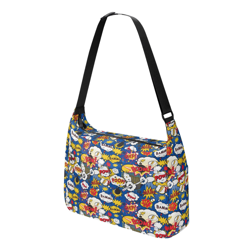 Blue Comic Book Laptop Messenger & Shoulder Bag Laptop Messenger Shoulder Bag Comic Printed Offshore