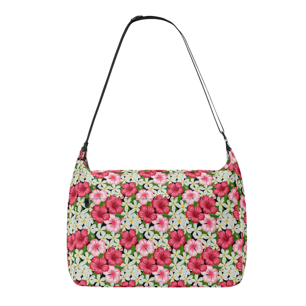 Hibiscus Laptop Messenger & Shoulder Bag Default Title Laptop Messenger Shoulder Bag Plants Printed Offshore