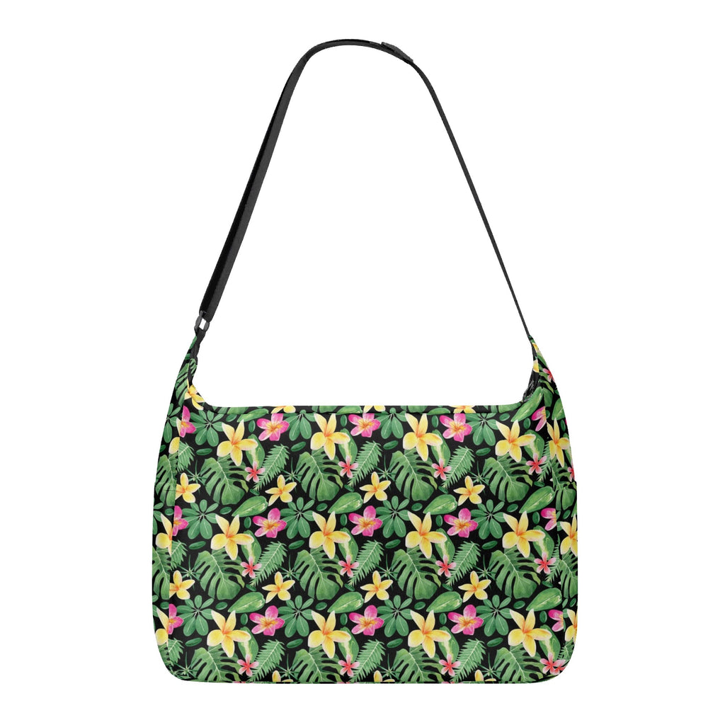Frangipani Laptop Messenger & Shoulder Bag Laptop Messenger Shoulder Bag Plants Printed Offshore