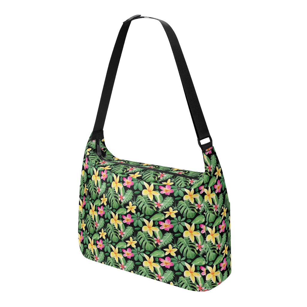 Frangipani Laptop Messenger & Shoulder Bag Laptop Messenger Shoulder Bag Plants Printed Offshore