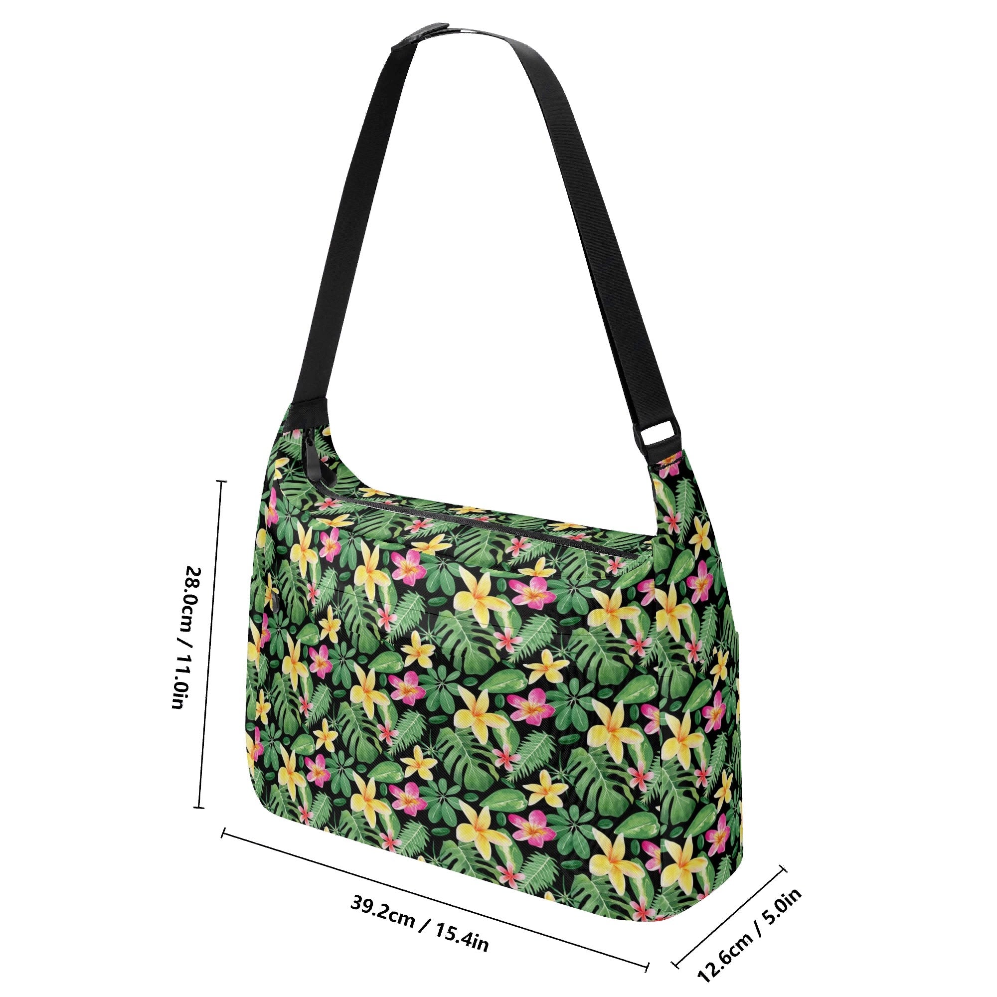 Frangipani Laptop Messenger & Shoulder Bag Laptop Messenger Shoulder Bag Plants Printed Offshore