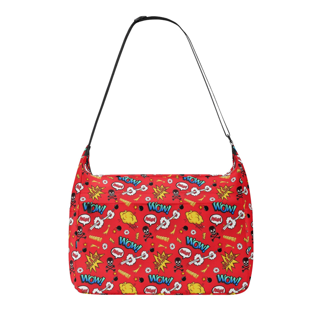 Comic Book Red Laptop Messenger & Shoulder Bag Default Title Laptop Messenger Shoulder Bag Comic Printed Offshore