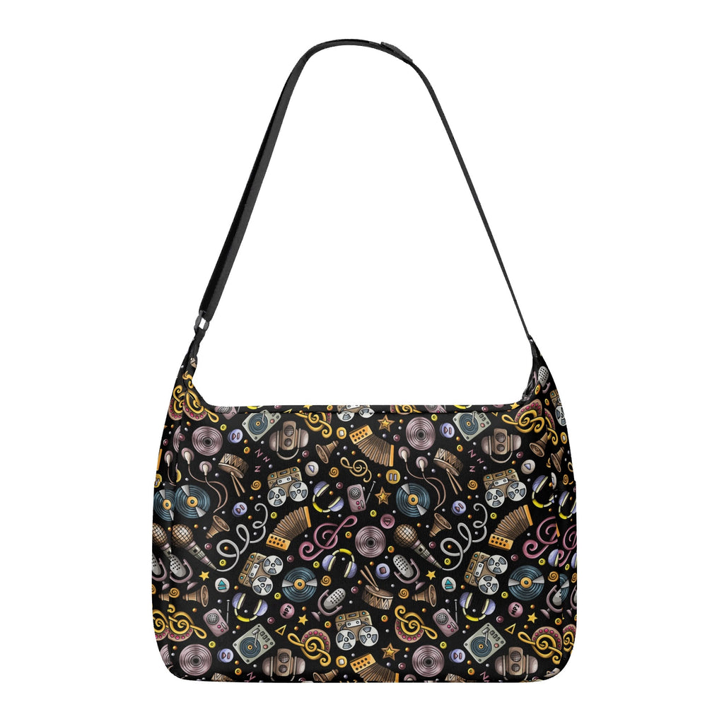 Retro Music Mix Laptop Messenger & Shoulder Bag Laptop Messenger Shoulder Bag Music Printed Offshore