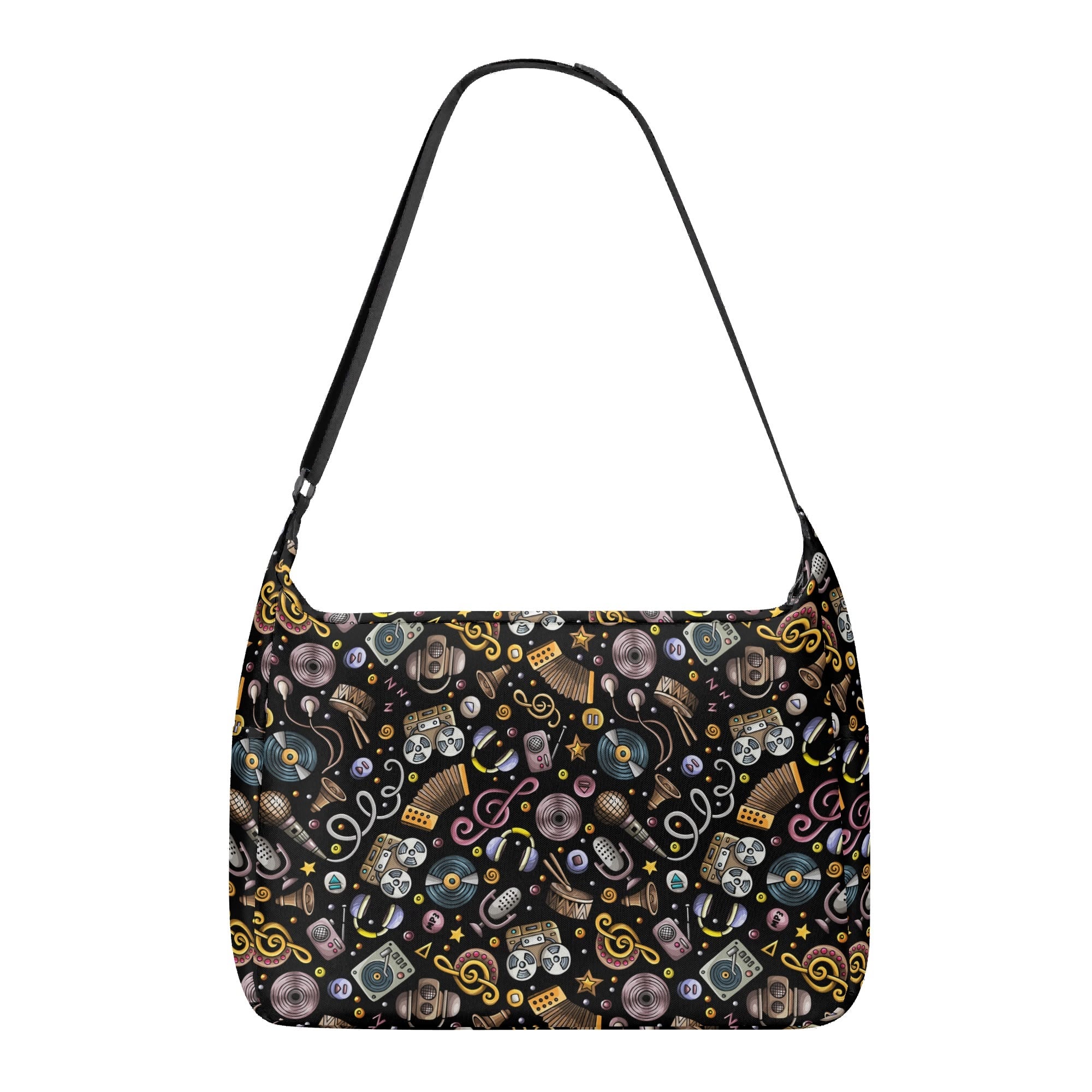 Retro Music Mix Laptop Messenger & Shoulder Bag Laptop Messenger Shoulder Bag Music Printed Offshore