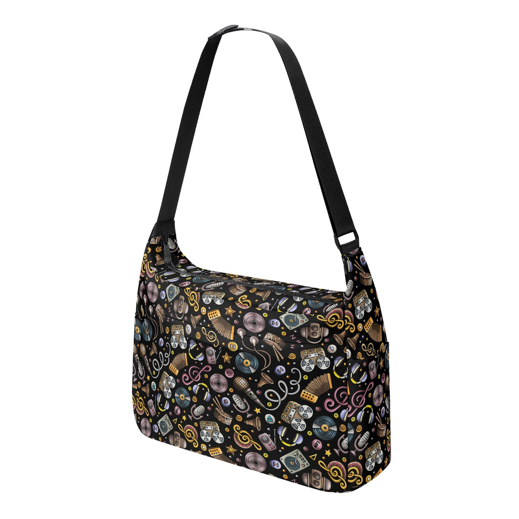 Retro Music Mix Laptop Messenger & Shoulder Bag Laptop Messenger Shoulder Bag Music Printed Offshore