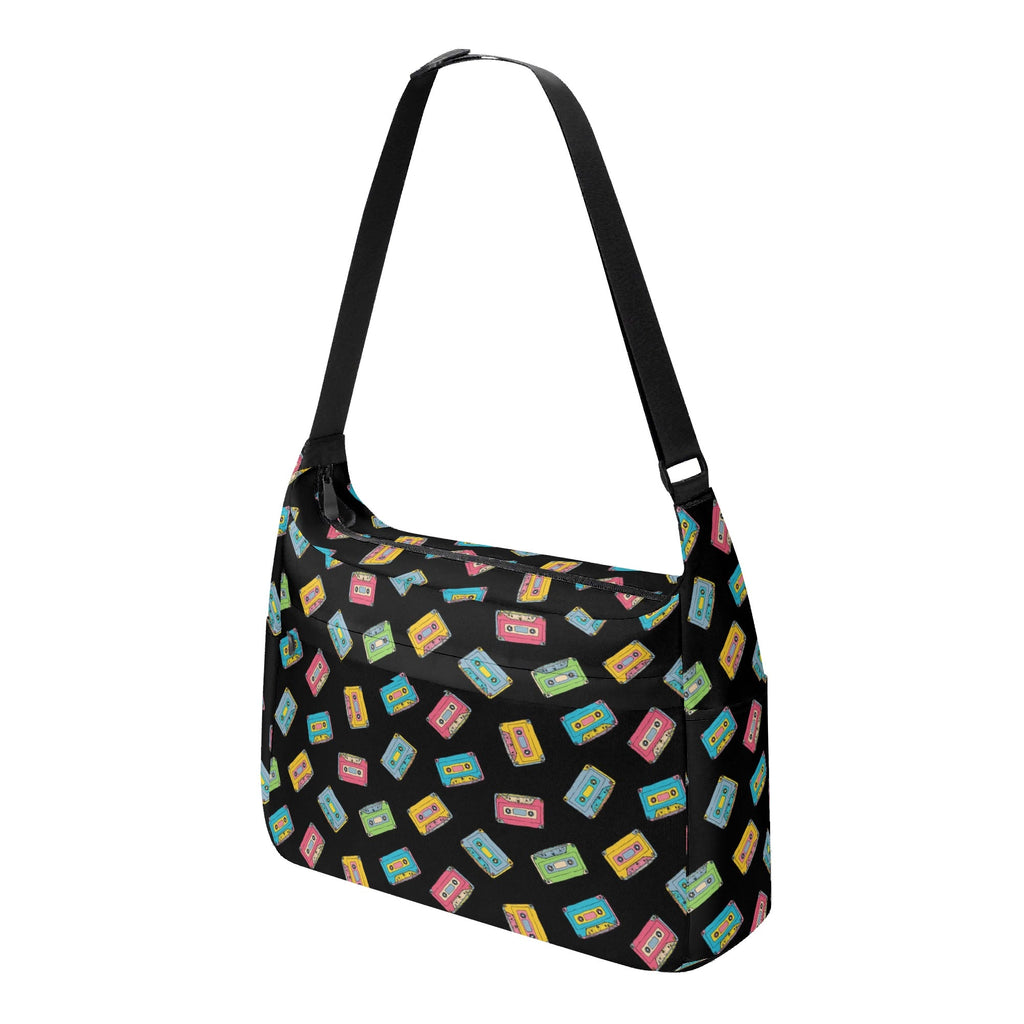 Colourful Cassettes Laptop Messenger & Shoulder Bag Laptop Messenger Shoulder Bag Music Printed Offshore Retro