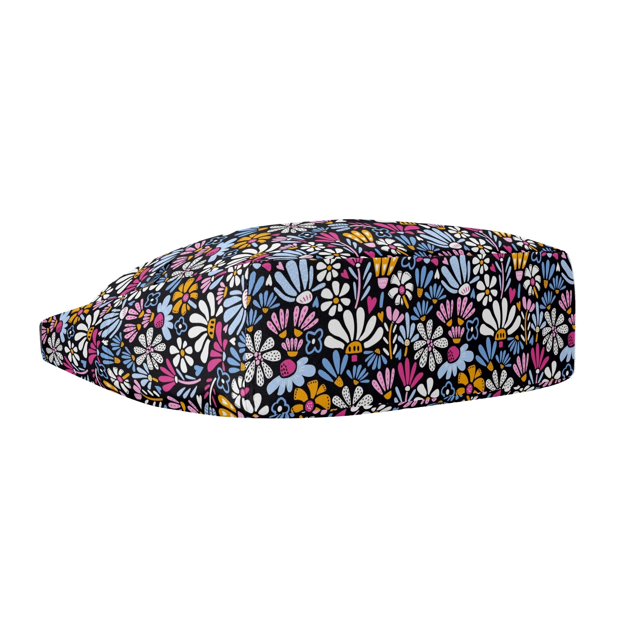 Graphic Flowers On Black Laptop Messenger & Shoulder Bag Laptop Messenger Shoulder Bag Plants Printed Offshore