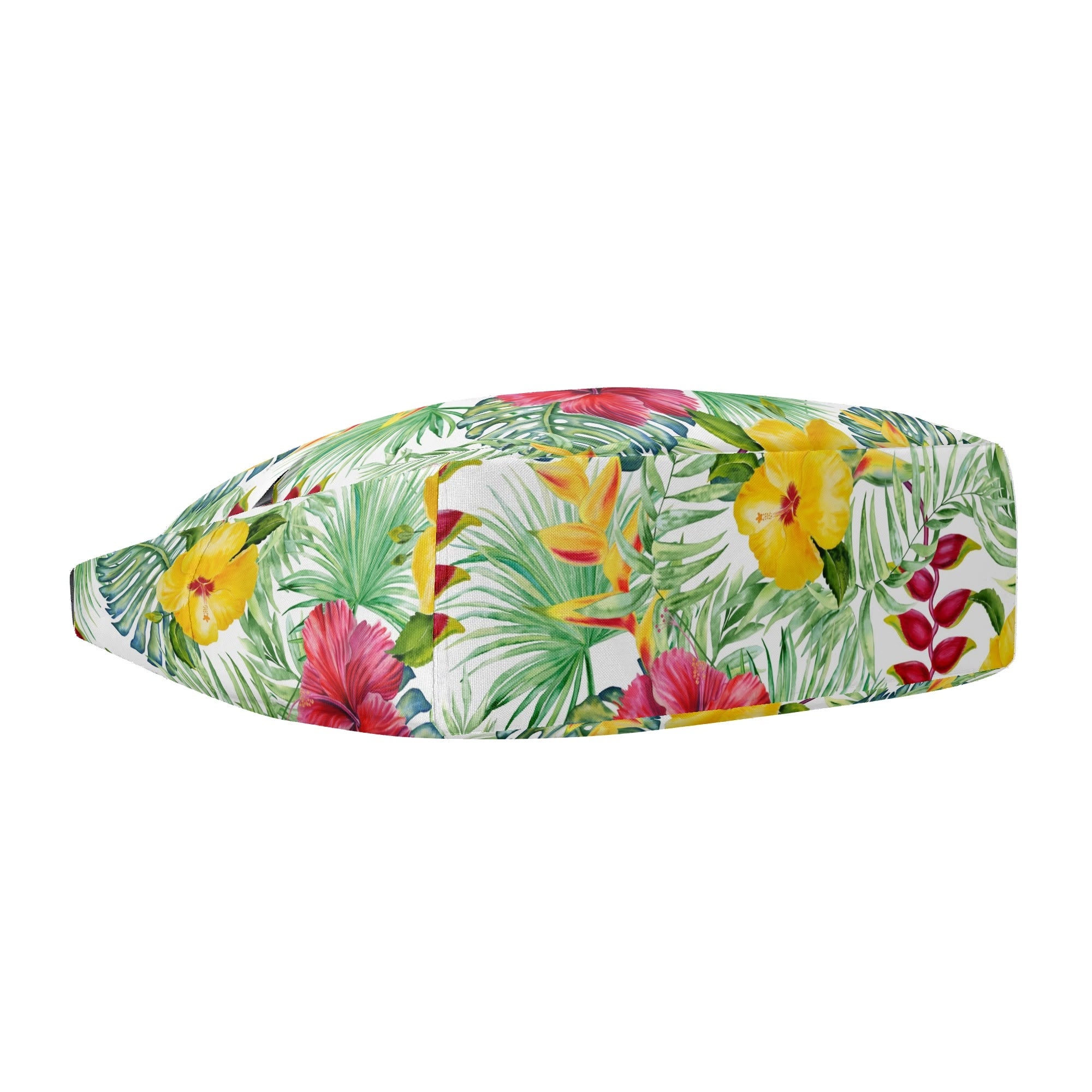 Tropical Flowers On White Laptop Messenger & Shoulder Bag Laptop Messenger Shoulder Bag Plants Printed Offshore