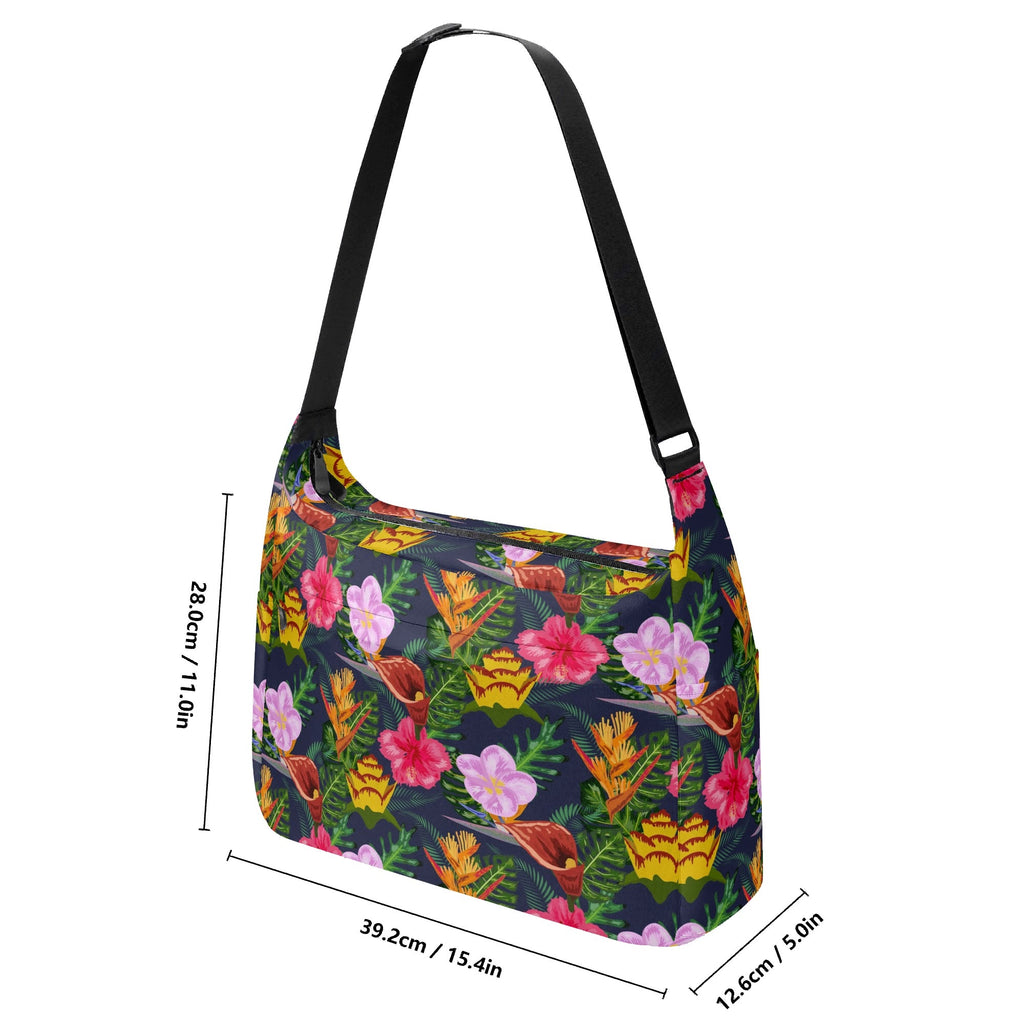 Tropical Floral Laptop Messenger & Shoulder Bag Laptop Messenger Shoulder Bag Plants Printed Offshore