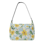 Delicate Frangipani Laptop Messenger & Shoulder Bag Default Title Laptop Messenger Shoulder Bag Plants Printed Offshore