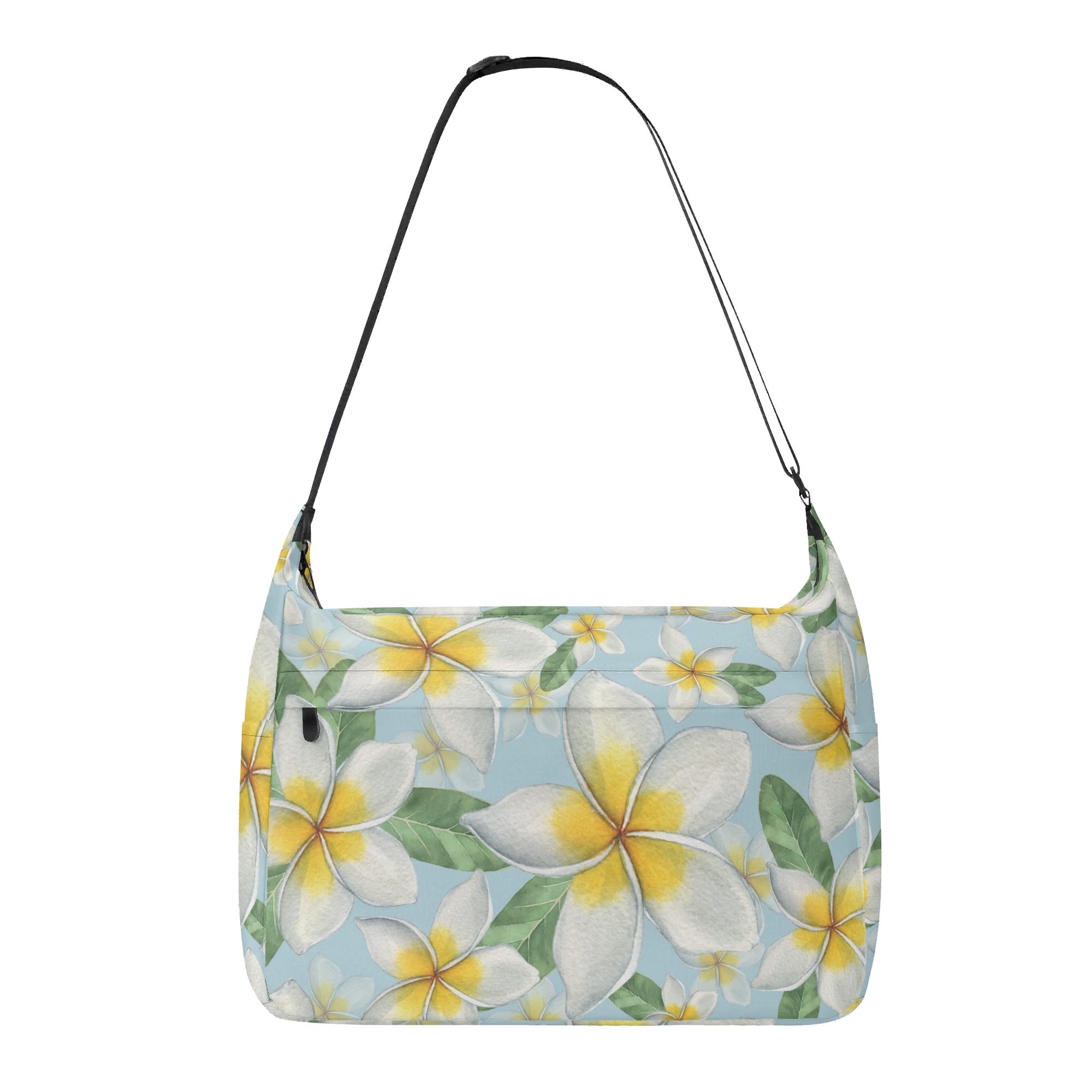 Delicate Frangipani Laptop Messenger & Shoulder Bag Default Title Laptop Messenger Shoulder Bag Plants Printed Offshore