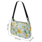 Delicate Frangipani Laptop Messenger & Shoulder Bag Laptop Messenger Shoulder Bag Plants Printed Offshore