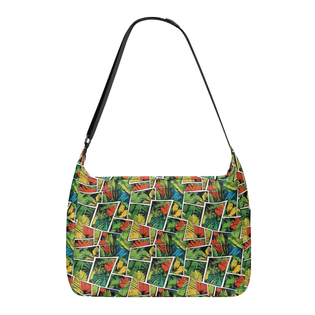 Tropical Comic Book Style Laptop Messenger & Shoulder Bag Laptop Messenger Shoulder Bag Comic Plants Printed Offshore