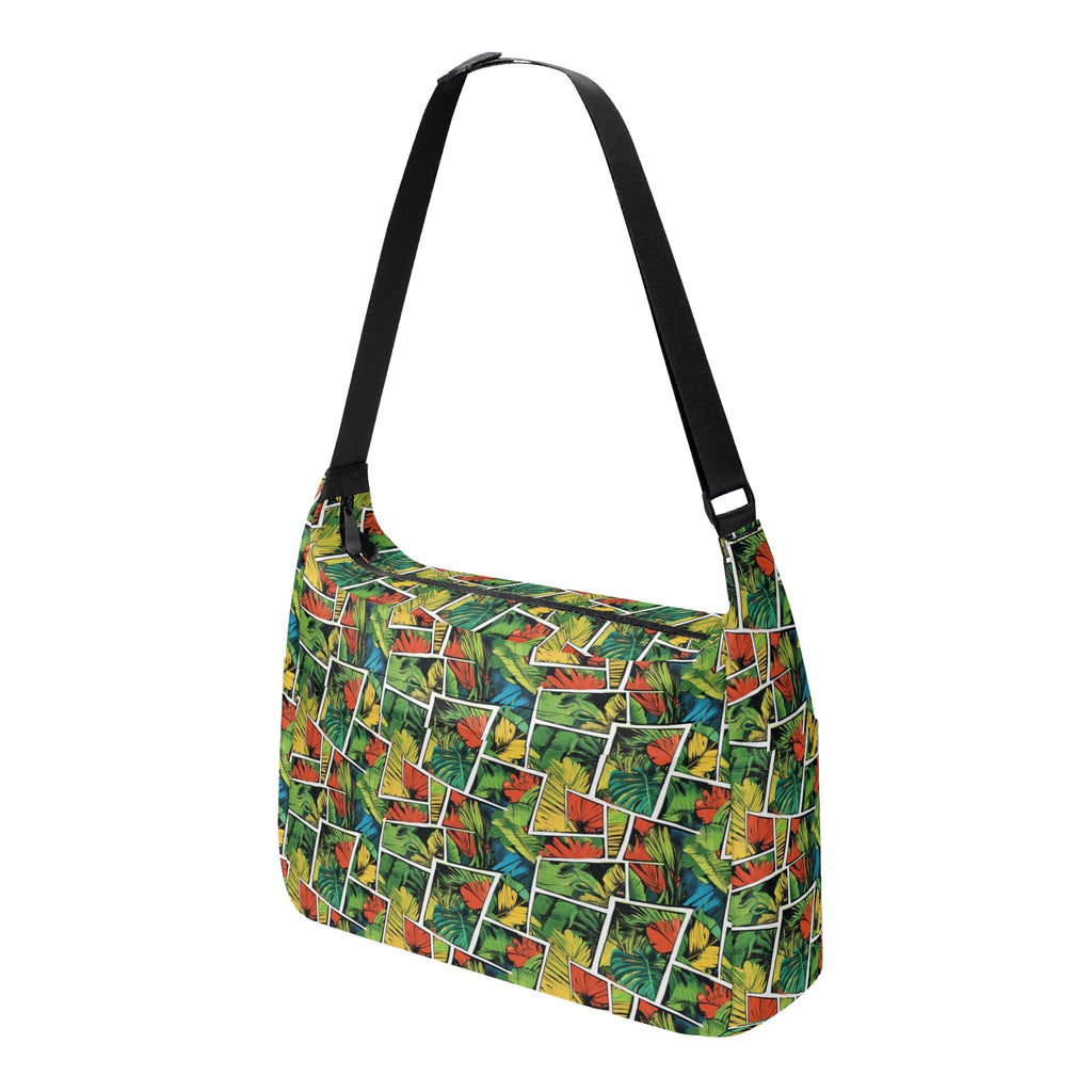Tropical Comic Book Style Laptop Messenger & Shoulder Bag Laptop Messenger Shoulder Bag Comic Plants Printed Offshore