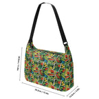 Tropical Comic Book Style Laptop Messenger & Shoulder Bag Laptop Messenger Shoulder Bag Comic Plants Printed Offshore