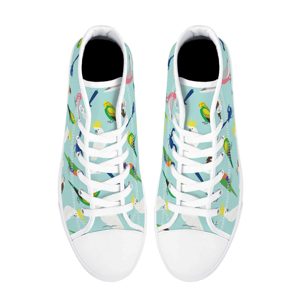 Australian Birds Womens High Top Canvas Shoes Printed Offshore
