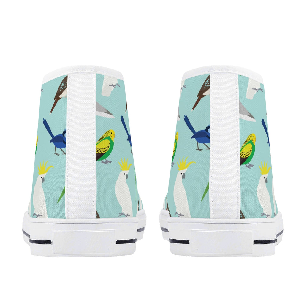 Australian Birds Womens High Top Canvas Shoes Printed Offshore