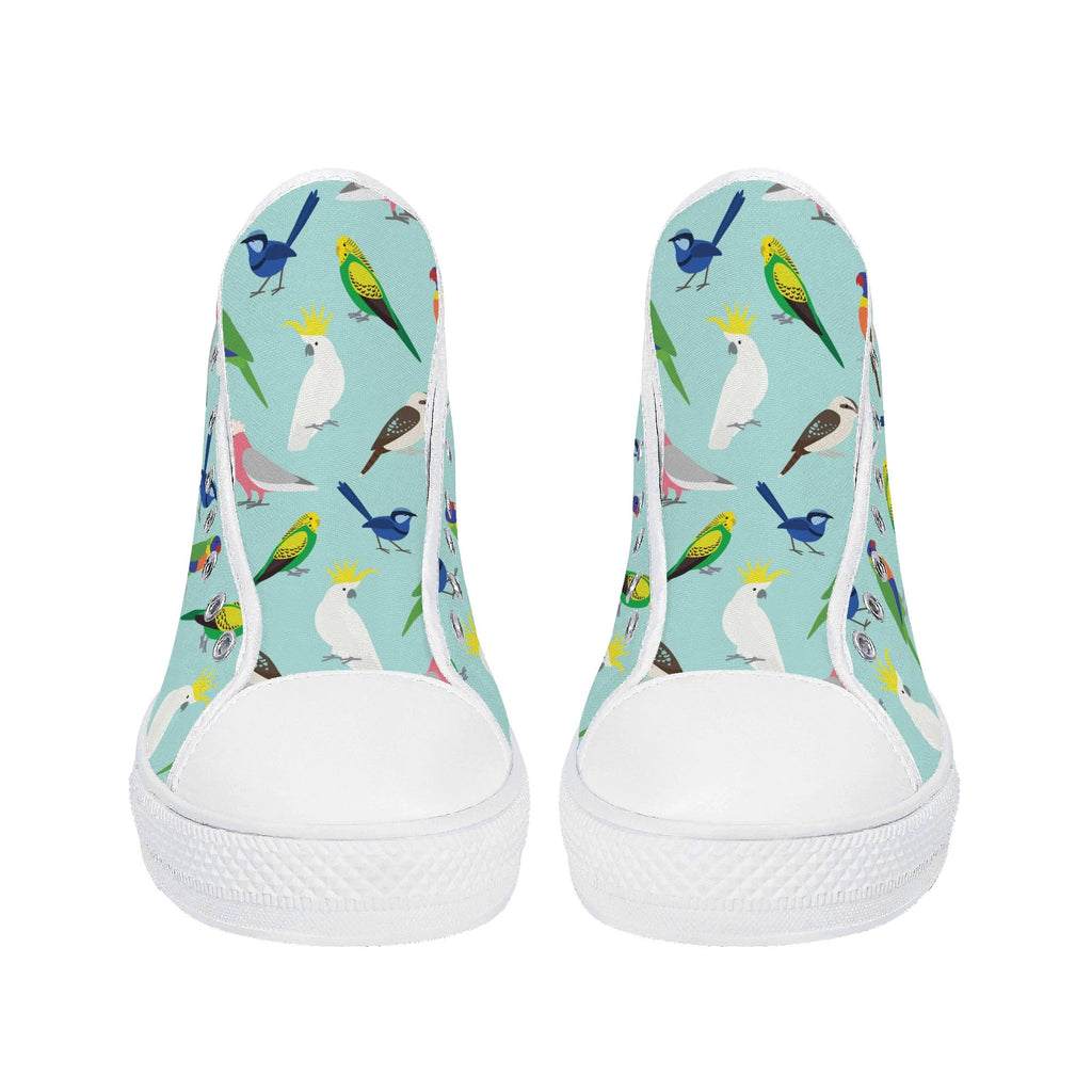 Australian Birds Womens High Top Canvas Shoes Printed Offshore